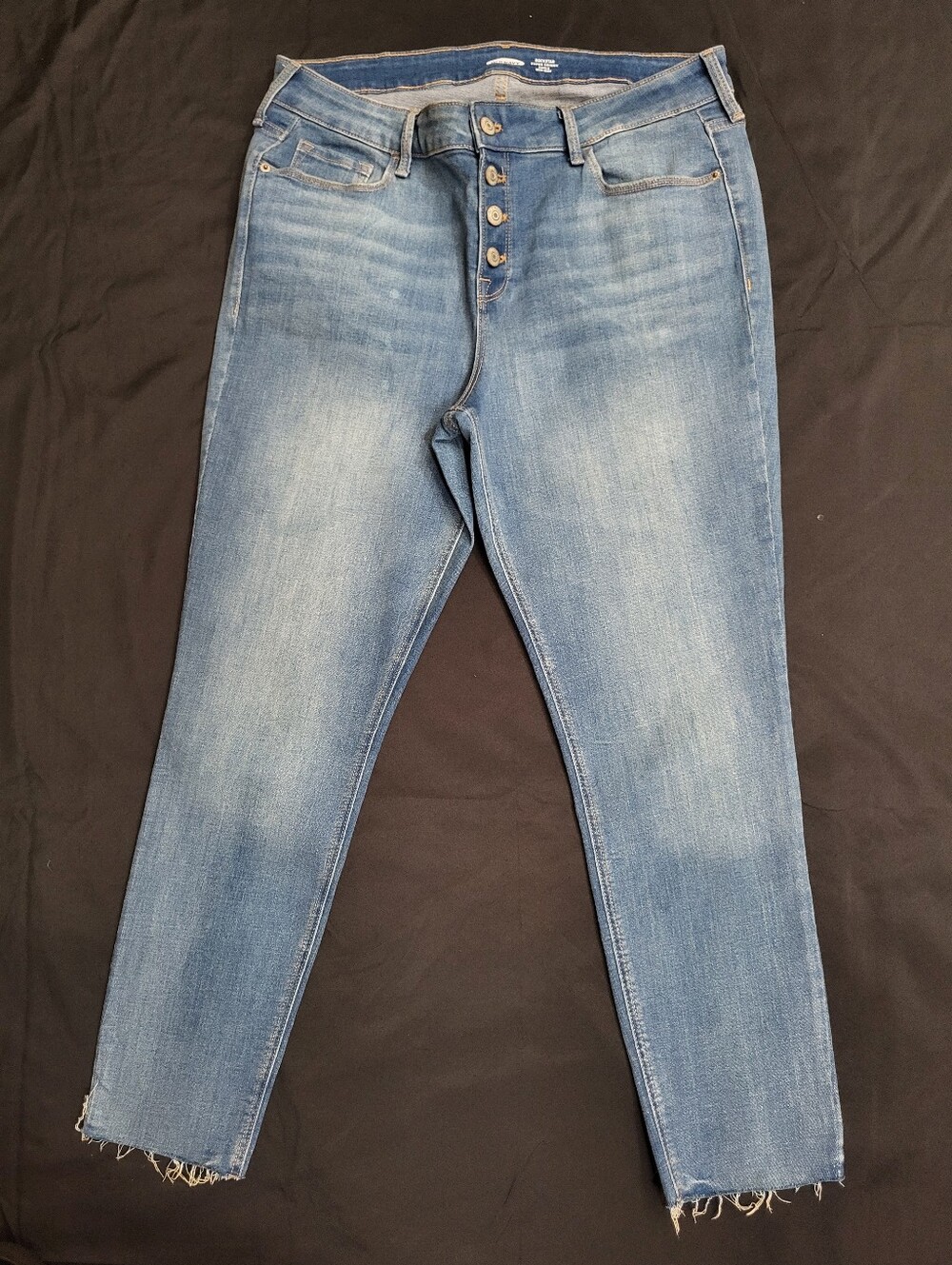 Old Navy Rockstar Super Skinny Ankle Mid-Rise Blue Jeans Women Size 14